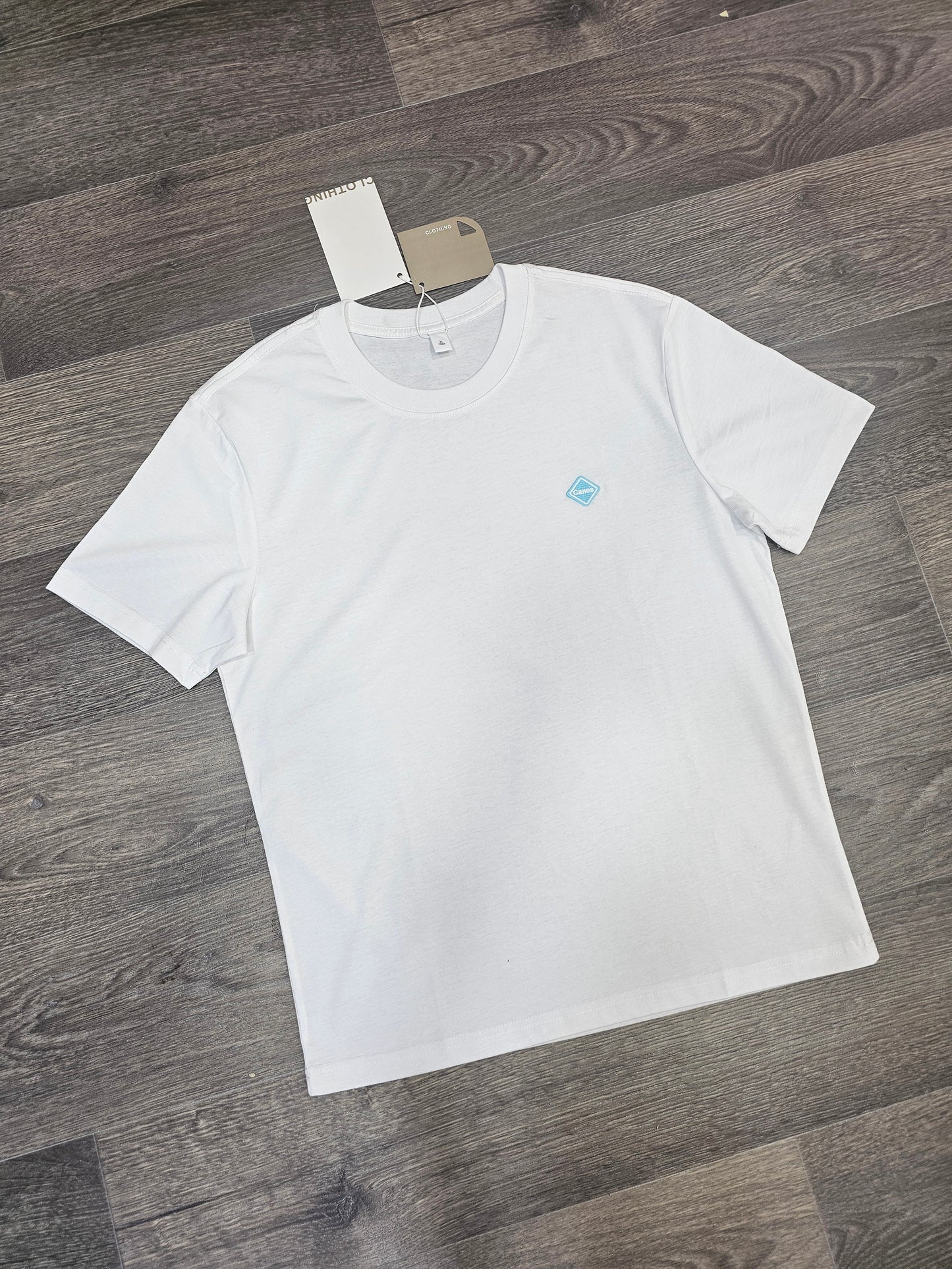 T-Shirt CLOTHING ORIGINAL LOGO CANES BLEU ROUGE 100% cotton