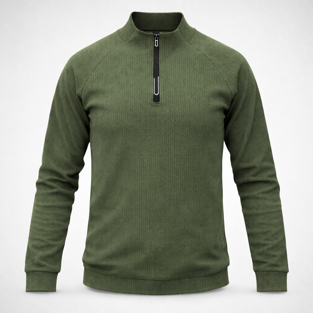 🔴 PROMO Pull Demi Zippé Homme Coupe moderne