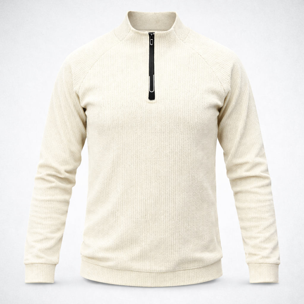 🔴 PROMO Pull Demi Zippé Homme Coupe moderne