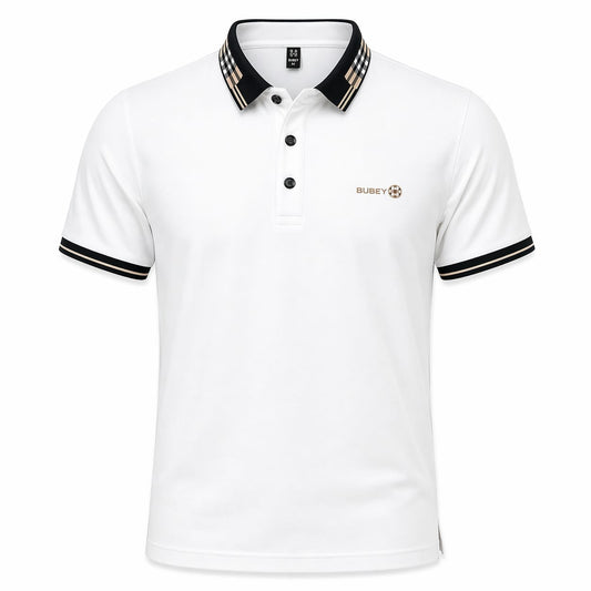 🔴 PROMO Polo Bubey coupe ajusté Blanc 100% Cotton