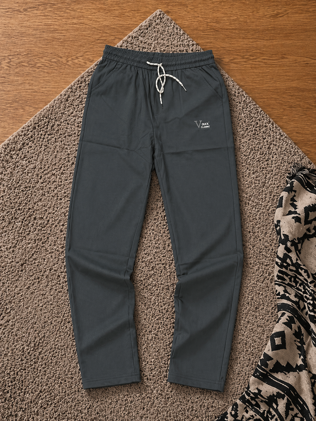 Pantalon a toile  décontracté Tissu Premium
