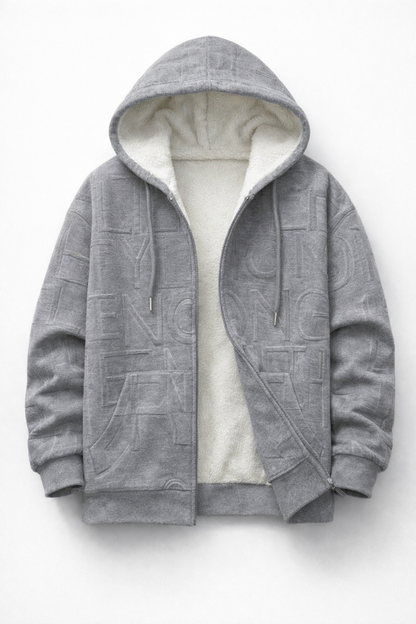 🔴 Sweat a capuche zippé a Fourure  style moderne (لأصحاب المقاسات الكبيرة)