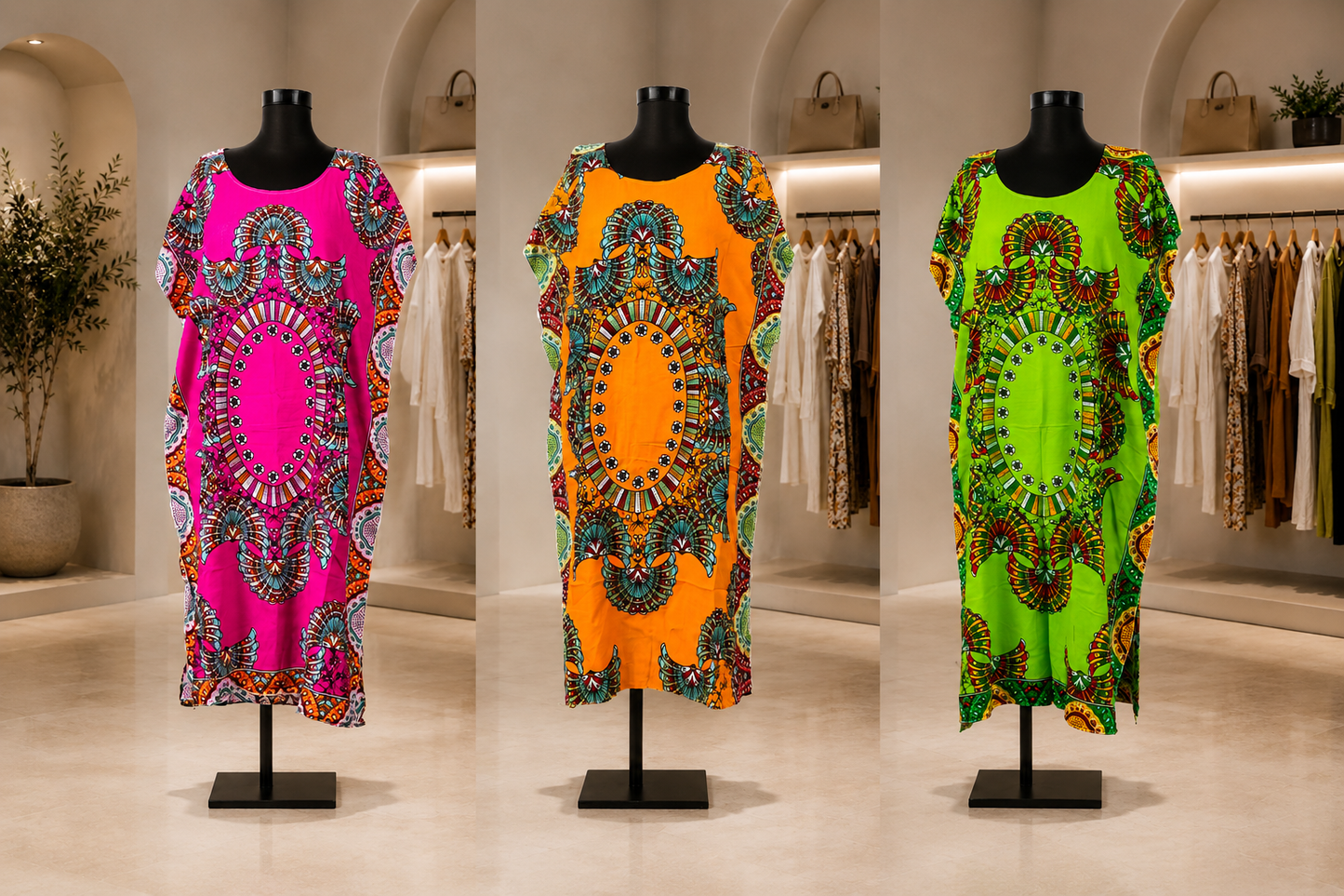 3 robes a 1800 DA / 3 جبات ب 1800 دج ج   🔴  جبة ستوندار قماش بارد اندونيسي  Robe d'été Tissu fibrane indonesie