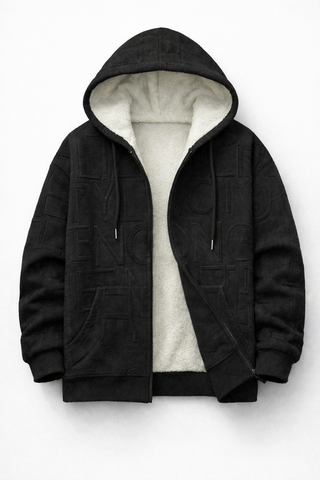 🔴 Sweat a capuche Original zippé a Fourure  style moderne 100% Cotton
