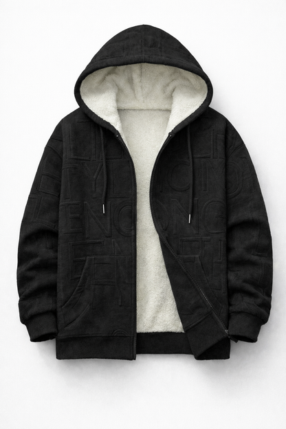 🔴 Sweat a capuche Original zippé a Fourure  style moderne 100% Cotton