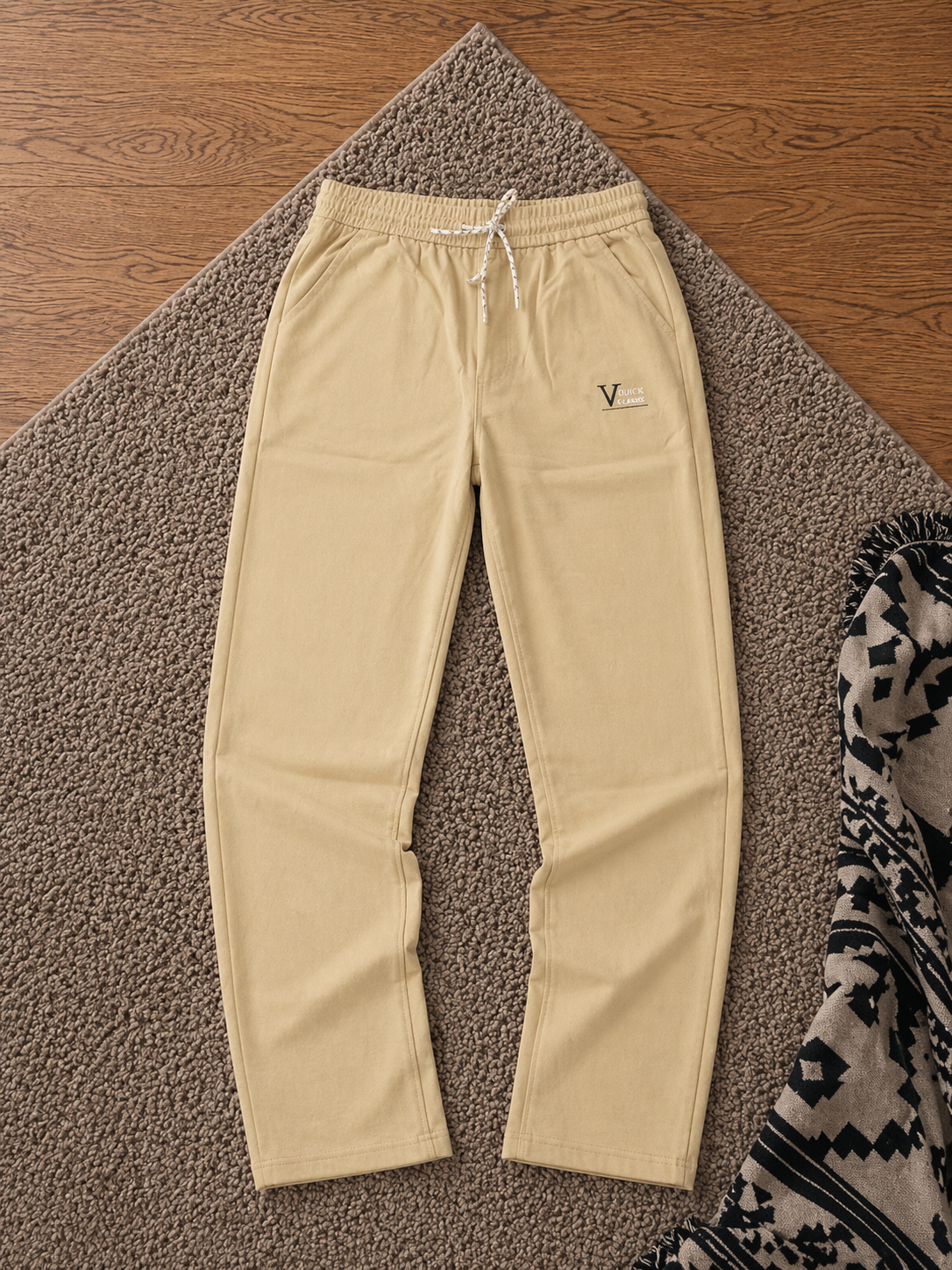 Pantalon a toile  décontracté Tissu Premium