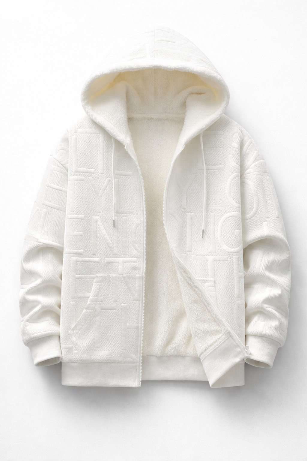 🔴 Sweat a capuche zippé a Fourure  style moderne (لأصحاب المقاسات الكبيرة)