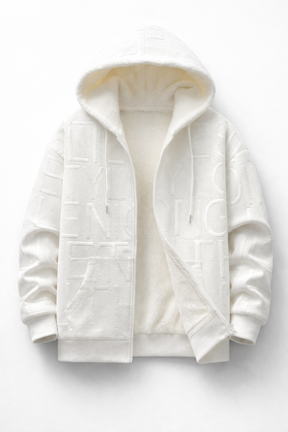 🔴 Sweat a capuche zippé a Fourure  style moderne (لأصحاب المقاسات الكبيرة)